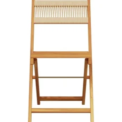 Clearance FinePRICE Bistrosarja 3-osainen musta polypropeeni ja täysi akasiapuu (81745)