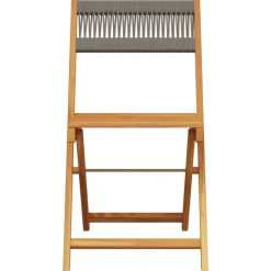 Clearance FinePRICE Bistrosarja 3-osainen musta polypropeeni ja täysi akasiapuu (81745)