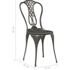 Online FinePRICE Bistrosarja 3-osainen valualumiini musta (17754)