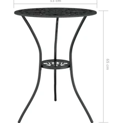 Online FinePRICE Bistrosarja 3-osainen valualumiini musta (17754)