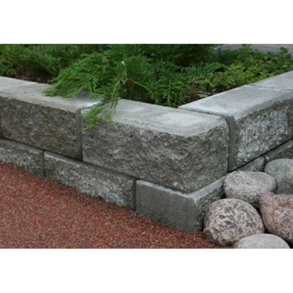 Best Lakka Rakennustuotteet Citymuurikivi Lakka lohko/sileä puolikas, harmaa 180x180x150mm