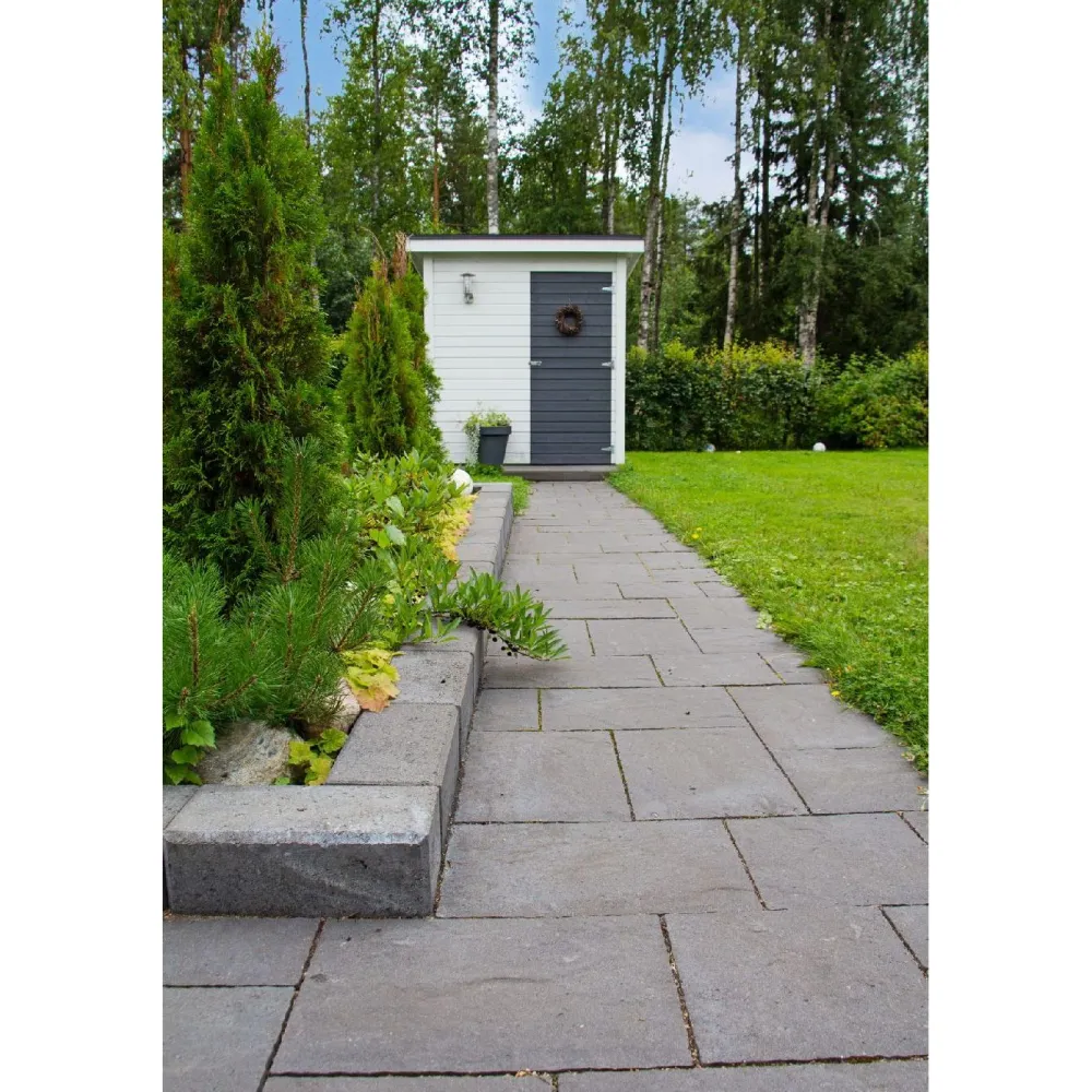 Online Lakka Rakennustuotteet Citymuurikivi Lakka lohko/sileä 360x180x150 mm musta