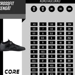Sale Core Crossfit-kengät , musta, eri kokoja