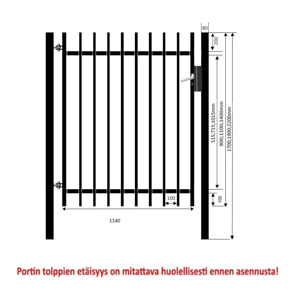 Discount AB Polar Elementtiaidan käyntiportti 900 x 1140 mm