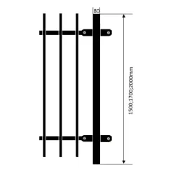 Discount AB Polar Elementtiaidan tolppa 80 x 80 x 1700 mm