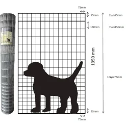 Online AB Polar Eläinverkko/koiraverkko Zn 2x25m muuttuva silmäkoko