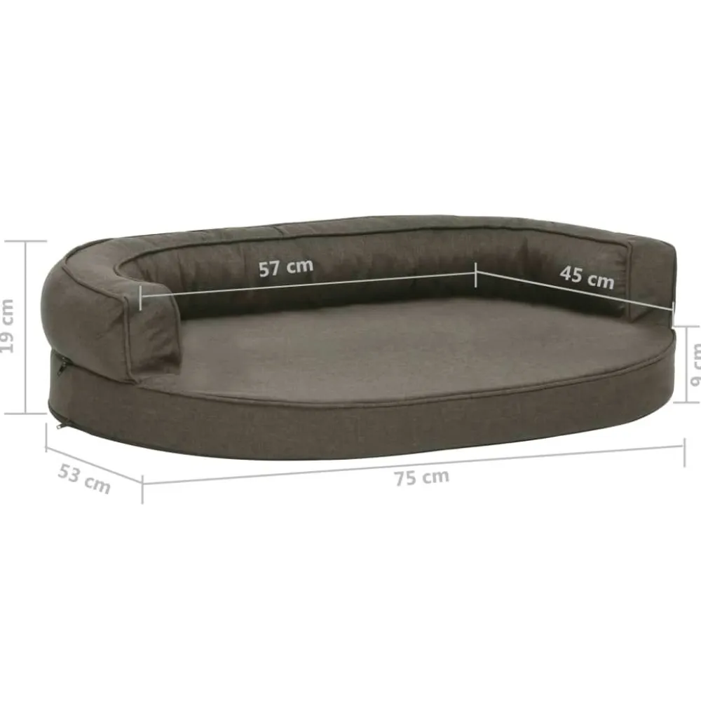 Hot FinePRICE Ergonominen koiranpeti 60x42 cm ruskea