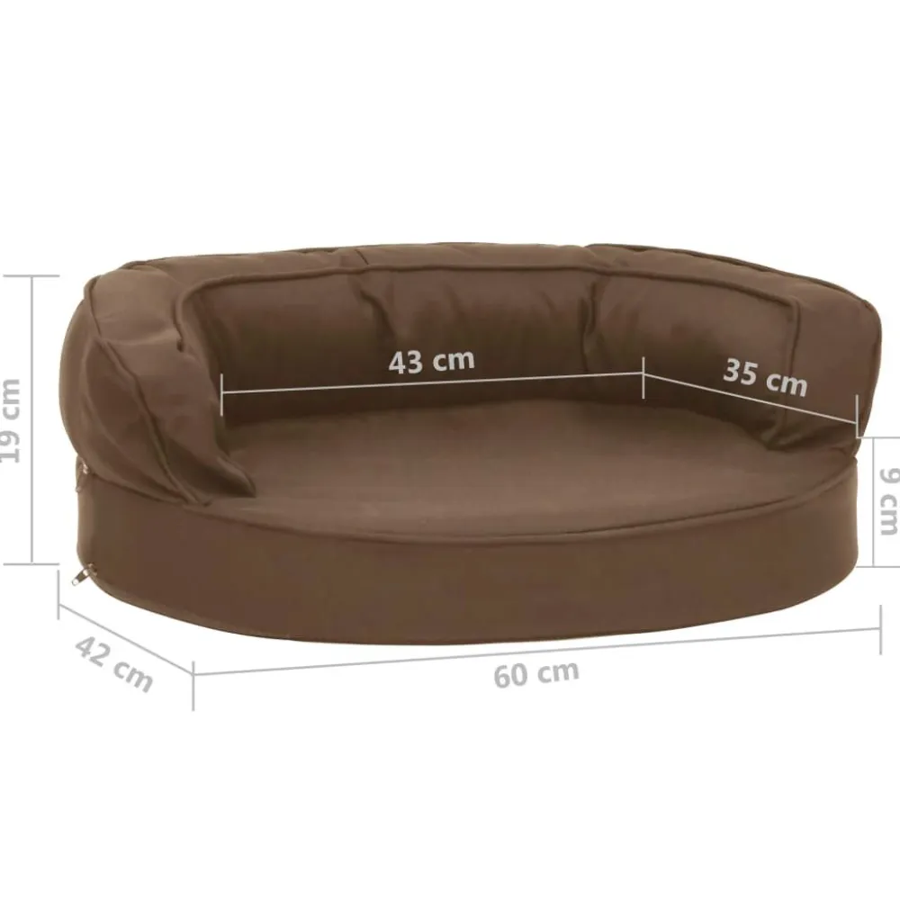 Hot FinePRICE Ergonominen koiranpeti 60x42 cm ruskea