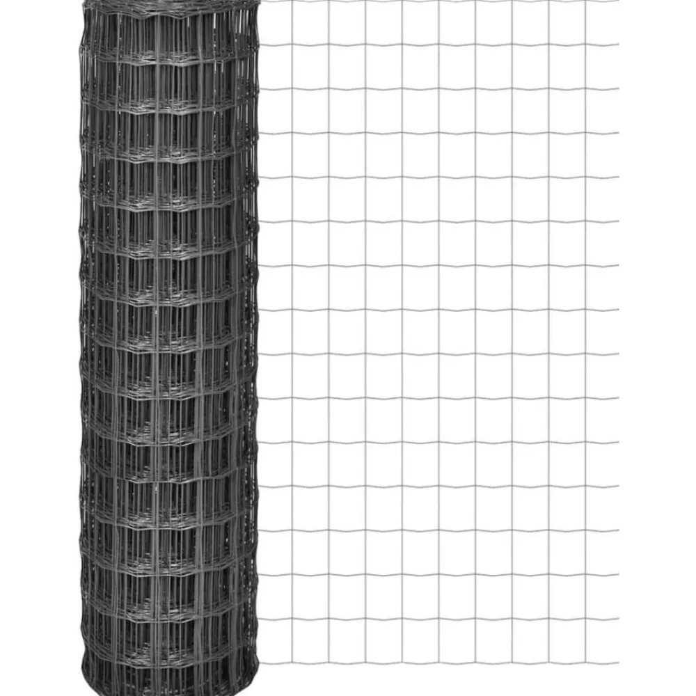 Clearance FinePRICE Euro-aita teräs 10x1,5 m harmaa