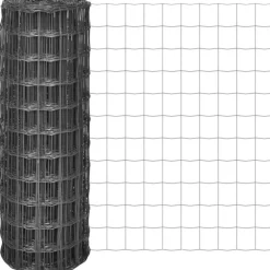 Best FinePRICE Euro-aita, teräs, 10x0,8 m, harmaa, silmäkoko 77 x 64 mm