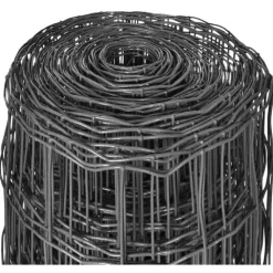 Discount FinePRICE Euro-aita, teräs, 25x0,8 m, harmaa, silmäkoko 77 x 64 mm