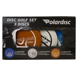 Hot Polardisc Frisbeegolfsetti Starter, sis. 3 frisbeekiekkoa ja korin