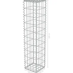 Hot FinePRICE Gabion-kivikori kansilla galvanoitu teräs 20x20x100cm