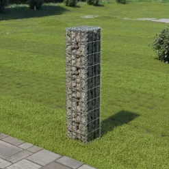 Hot FinePRICE Gabion-kivikori kansilla galvanoitu teräs 20x20x100cm