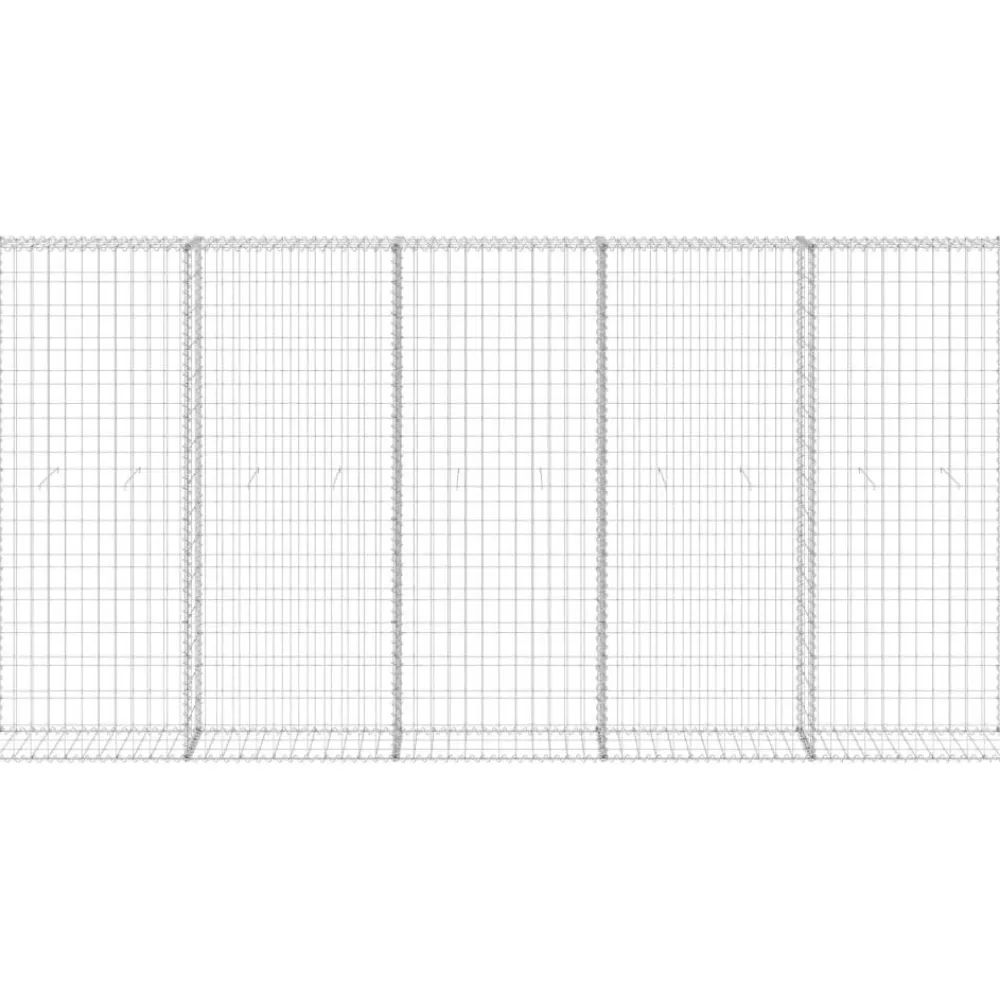 Hot FinePRICE Gabion-kivikori kansilla galvanoitu teräs 300x30x150 cm