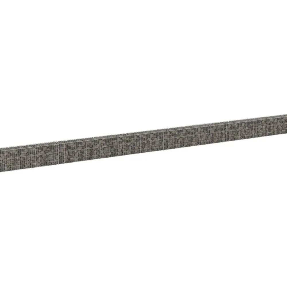 Clearance FinePRICE Gabion-kivikori kansilla galvanoitu teräs 900x30x50 cm