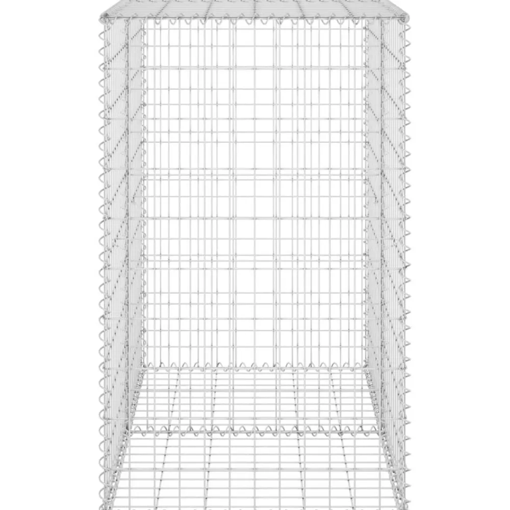 Clearance FinePRICE Gabion-kivikori kansilla galvanoitu teräs 100x60x100 cm