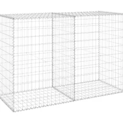 Sale FinePRICE Gabion-kivikori kansilla galvanoitu teräs 150x60x100 cm