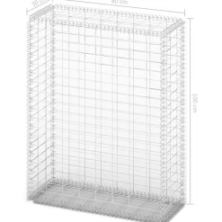 Clearance FinePRICE Gabion/kivikori kansilla galvanoitu vaijeri 100x80x30cm