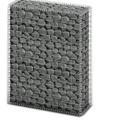 Clearance FinePRICE Gabion/kivikori kansilla galvanoitu vaijeri 100x80x30cm