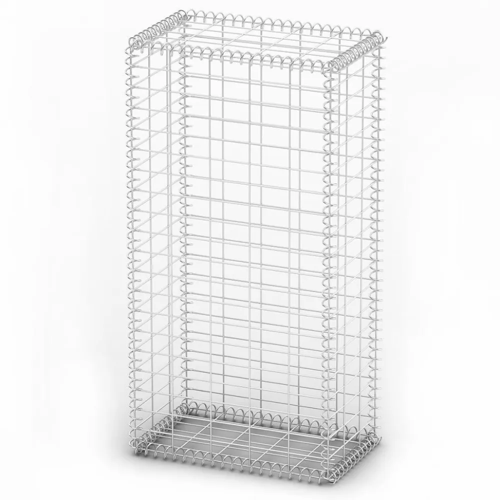 Outlet FinePRICE Gabion/kivikori kansilla galvanoitu vaijeri 100x50x30cm
