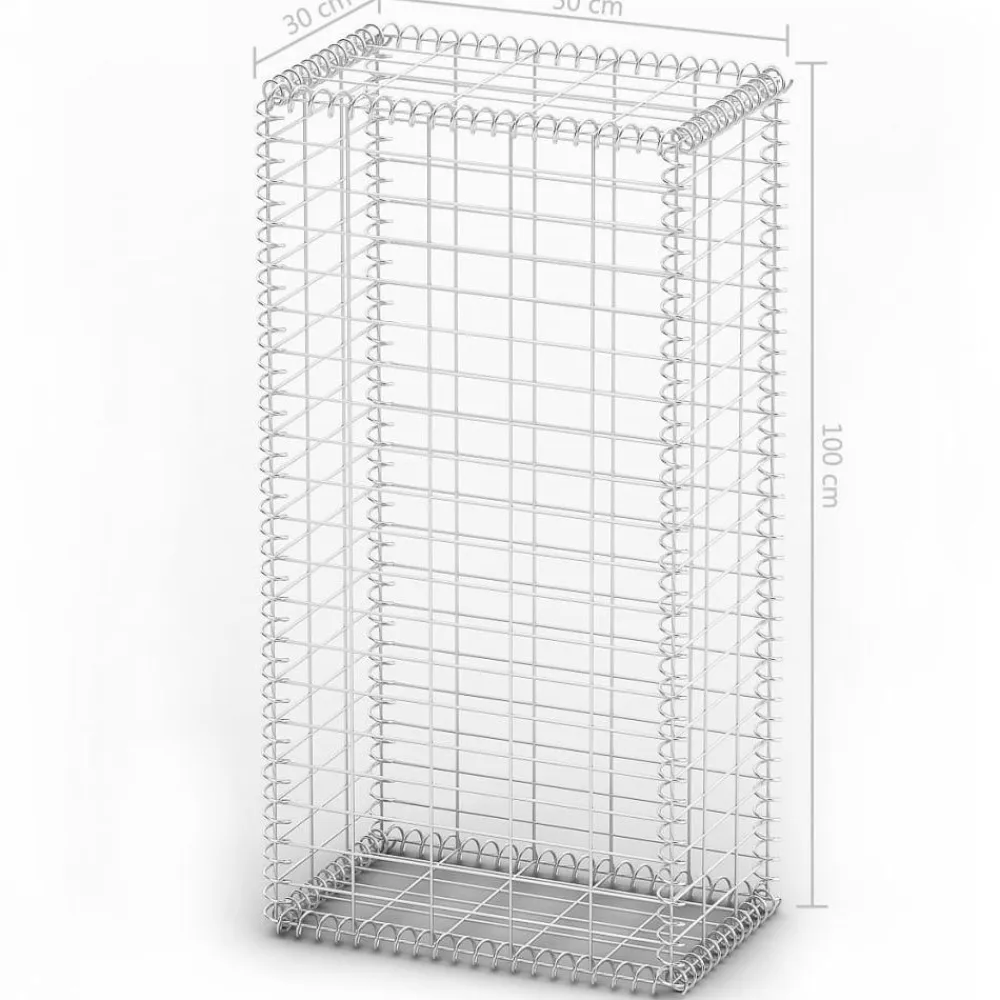 Outlet FinePRICE Gabion/kivikori kansilla galvanoitu vaijeri 100x50x30cm