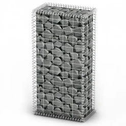 Outlet FinePRICE Gabion/kivikori kansilla galvanoitu vaijeri 100x50x30cm