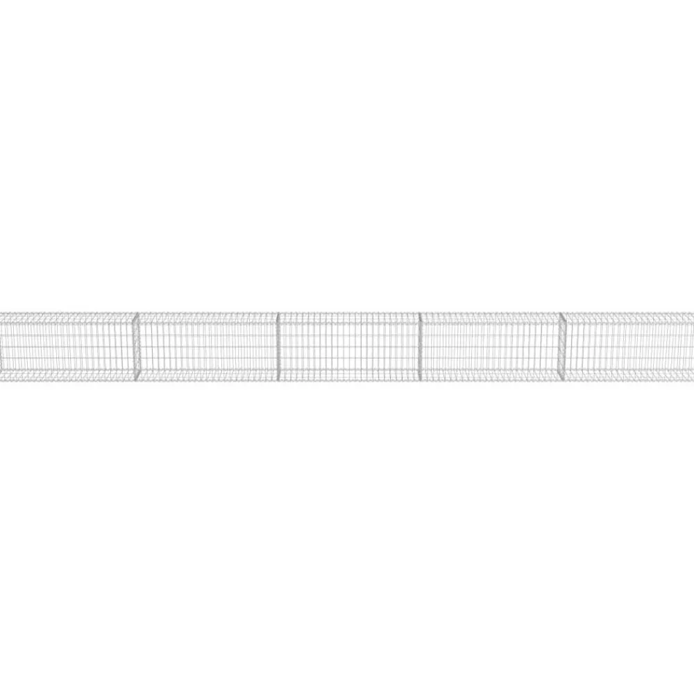 Discount FinePRICE Gabion-kivikori kansilla galvanoitu teräs 600x30x50cm