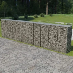 Hot FinePRICE Gabion-kivikori kansilla galvanoitu teräs 600x50x150cm