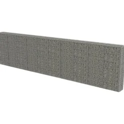 Outlet FinePRICE Gabion-kivikori kansilla galvanoitu teräs 600x30x150cm