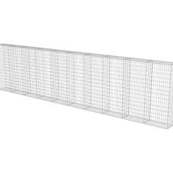 Outlet FinePRICE Gabion-kivikori kansilla galvanoitu teräs 600x30x150cm