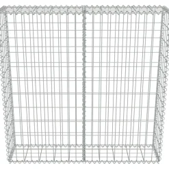 Outlet FinePRICE Gabion-kivikori kansilla galvanoitu teräs 100x20x100cm