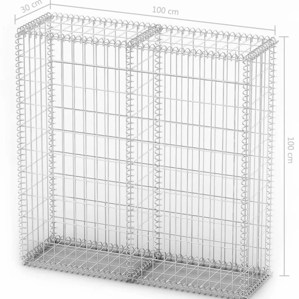 Discount FinePRICE Gabion/kivikori kansilla galvanoitu vaijeri 100x100x30cm