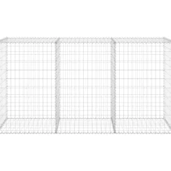 Best FinePRICE Gabion-kivikori kansilla galvanoitu teräs 200x60x100 cm