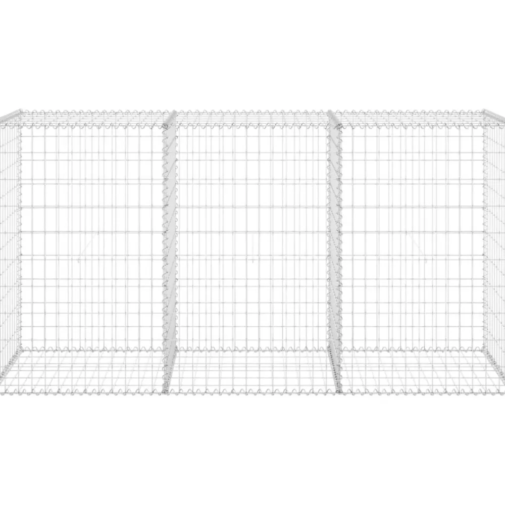 Best FinePRICE Gabion-kivikori kansilla galvanoitu teräs 200x60x100 cm