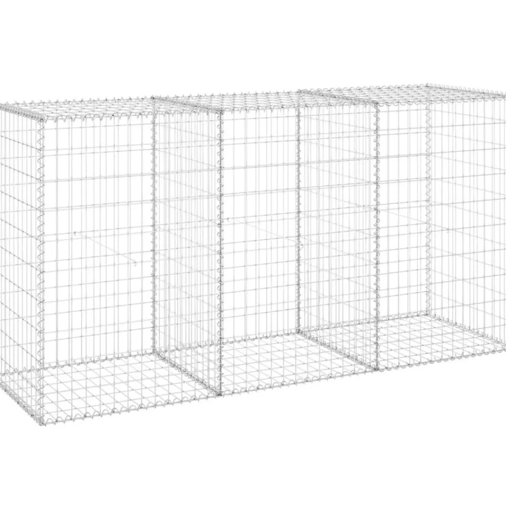 Best FinePRICE Gabion-kivikori kansilla galvanoitu teräs 200x60x100 cm