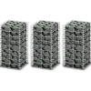 New FinePRICE Gabion-/kivikorisarja 3kpl galvanoitu vaijeri 25x25x50cm