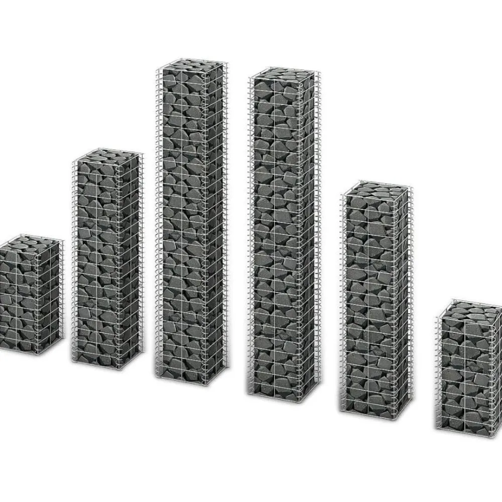 Online FinePRICE Gabion-/kivikorisarja 6kpl galvanoitu vaijeri eri kokoja