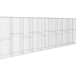 Hot FinePRICE Gabionseinä kannella galvanoitu teräs 600x50x200cm