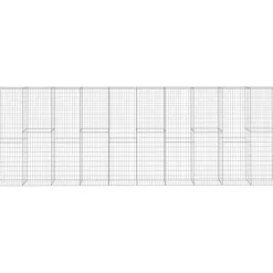 Hot FinePRICE Gabionseinä kannella galvanoitu teräs 600x50x200cm