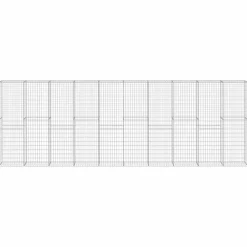 Hot FinePRICE Gabionseinä kansilla galvanoitu teräs 600x30x200cm