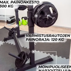 Online Nordcore Half Rack Kyykkyteline Core 107x60x150 cm, musta