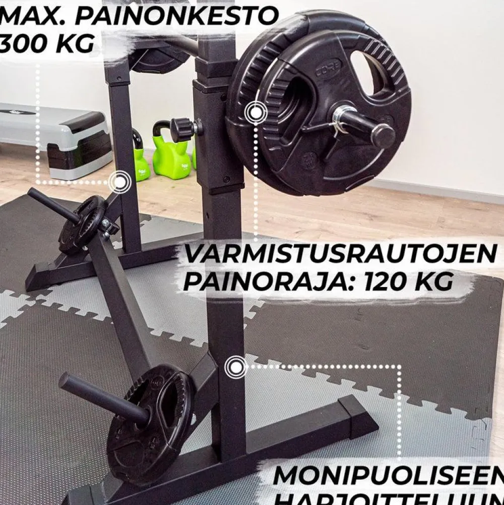 Online Nordcore Half Rack Kyykkyteline Core 107x60x150 cm, musta