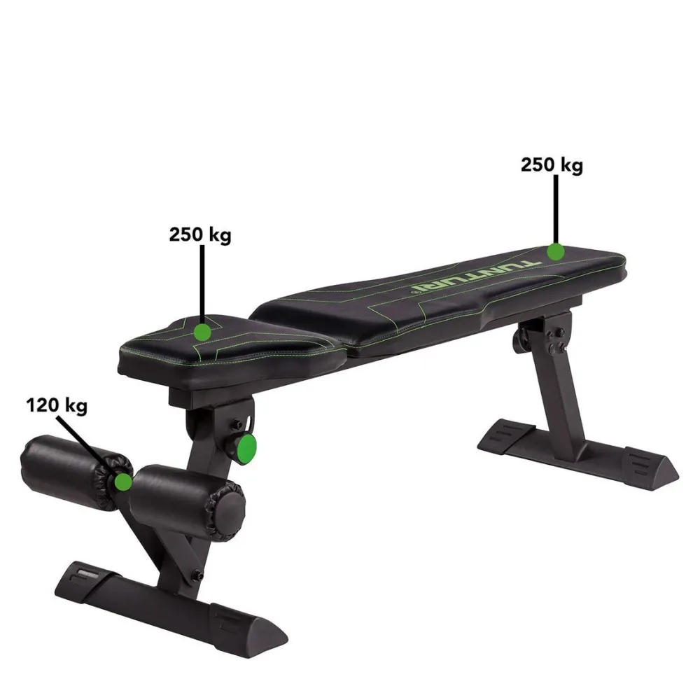 Sale Tunturi Harjoittelupenkki FB80 Flat Bench kokoontaitettava max. 150 kg