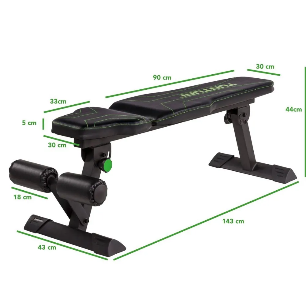 Sale Tunturi Harjoittelupenkki FB80 Flat Bench kokoontaitettava max. 150 kg