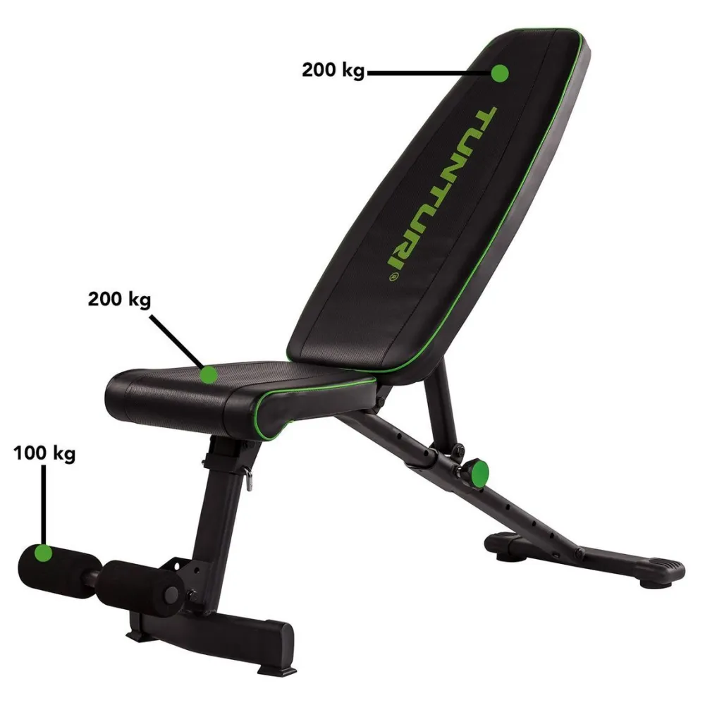 New Tunturi Harjoittelupenkki UB20 Utility Bench kokoontaitettava max. 120 kg