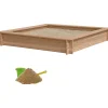Sale Nordic Play Hiekkalaatikko 150x150cm lehtikuusi sis, 240kg hiekkaa