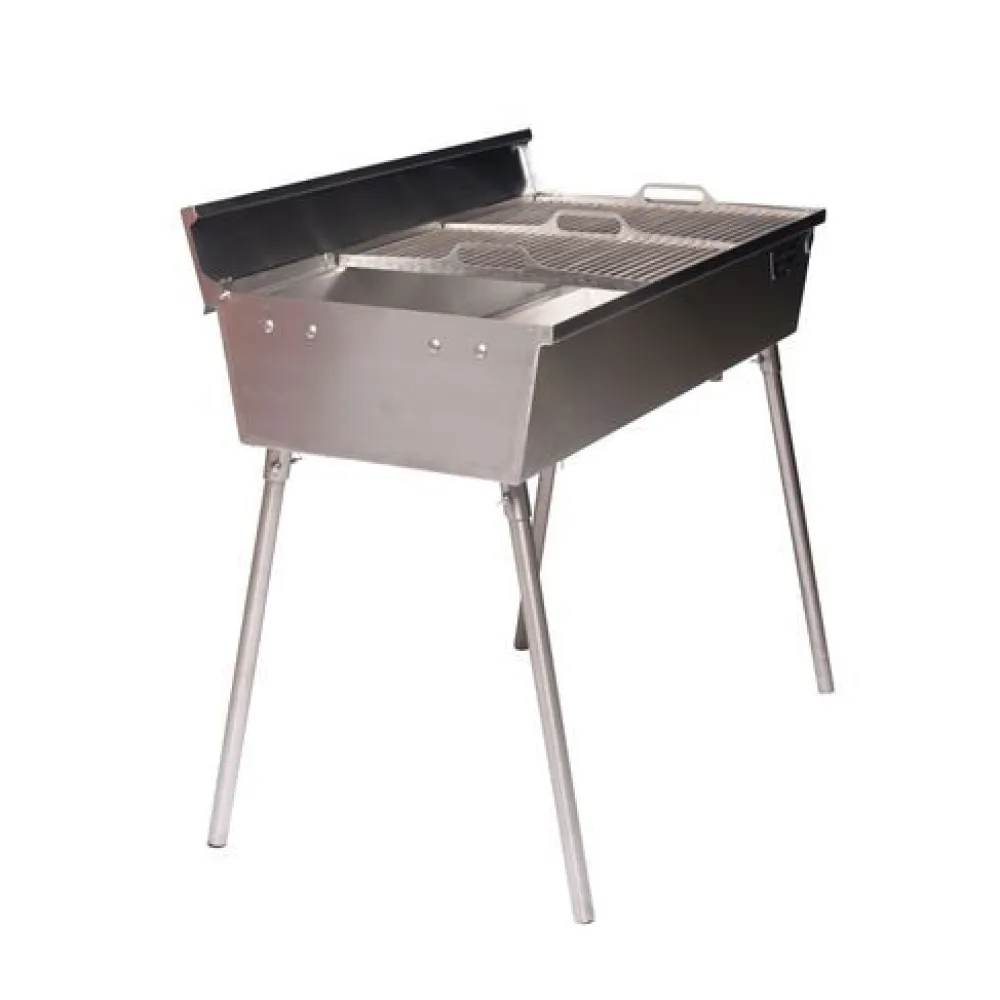 Best GrillSymbol Hiiligrilli Naked Chef XXL Silver, 116x90x65cm