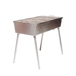Best GrillSymbol Hiiligrilli Naked Chef XXL Silver, 116x90x65cm