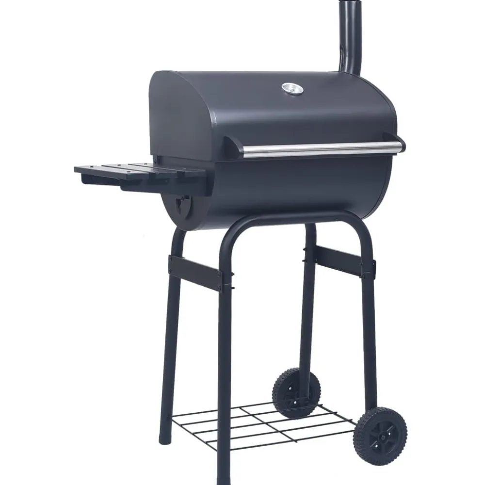 Hot FinePRICE Hiiligrilli savustin alahyllyllä musta